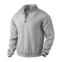 Felix | Comfortable Cable Knit Quarter-Zip Knitted Sweater