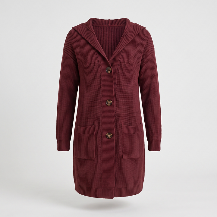 Waverly | Hooded Cardigan – Cozy Wool-Blend Layer for Women