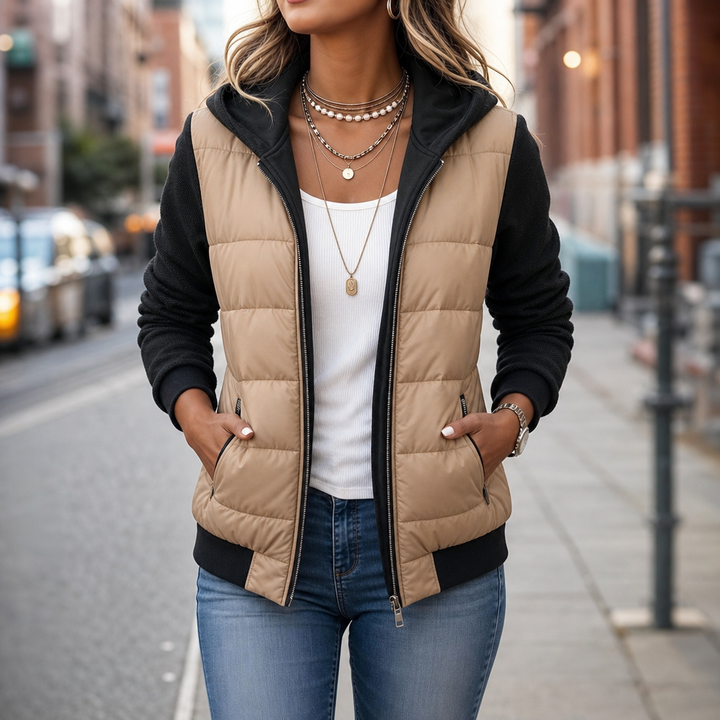 Coeza | Quilted Puffer Jacket – Comfortable Knit Sleeves for Women