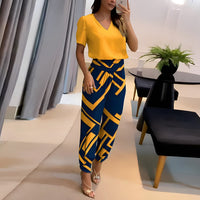 Hannah | Refined And Elegant Blouse And Pants Two Piece Set