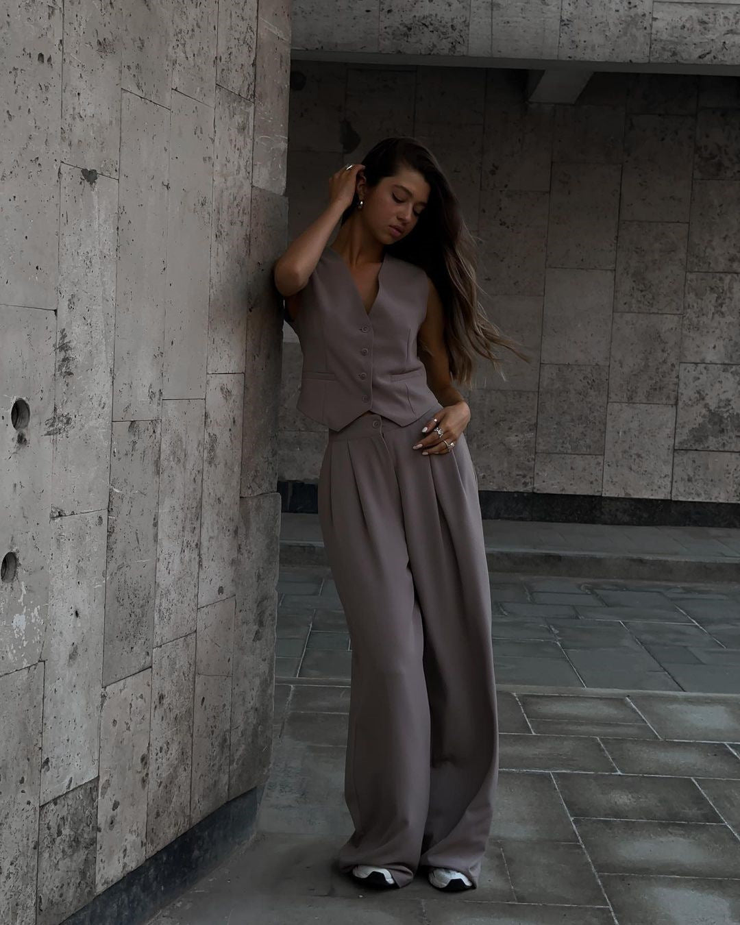 Sophia | Chic And Modern Two Piece Pantsuit Set
