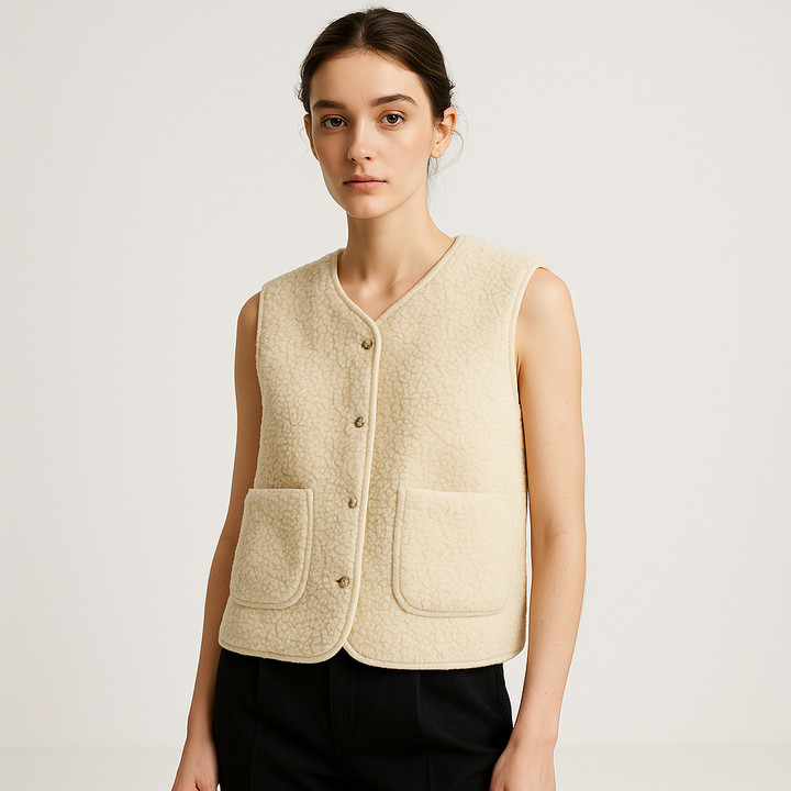 Elena | Cozy And Warm Shearling Effect Vest