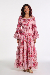 Camille | Bohemian And Romantic Floral Tiered Maxi Dress