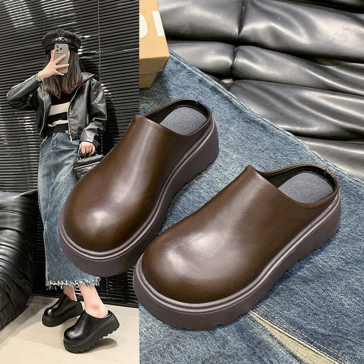 Maya | Chic Synthetic Leather High-Platform Clogs