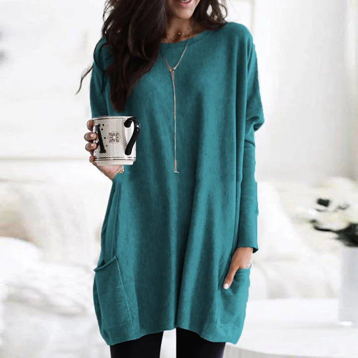 Evelyn | Cozy And Stylish Oversized Pocket Tunic Sweater