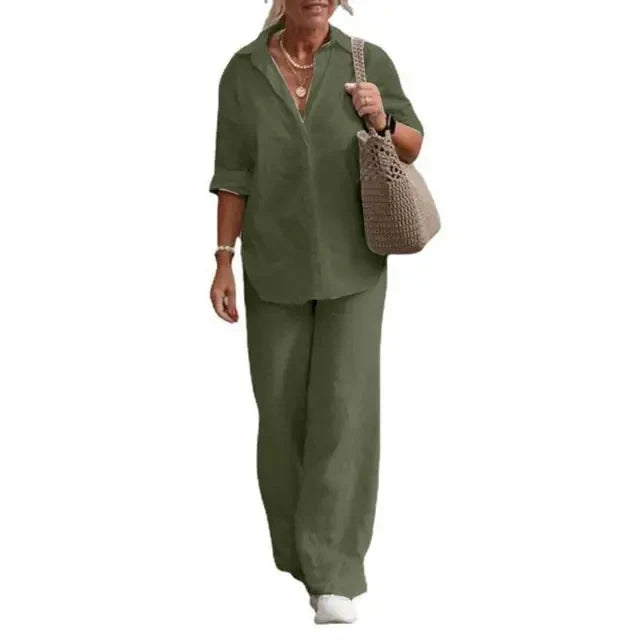 Chloe | Breathable And Luxurious Linen Two Piece Set