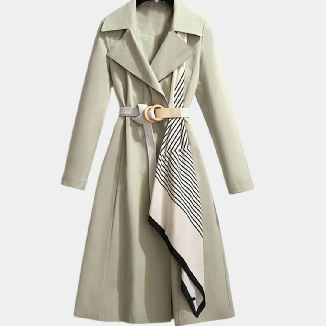 Mia | Classic Belted Midi Trench Coat