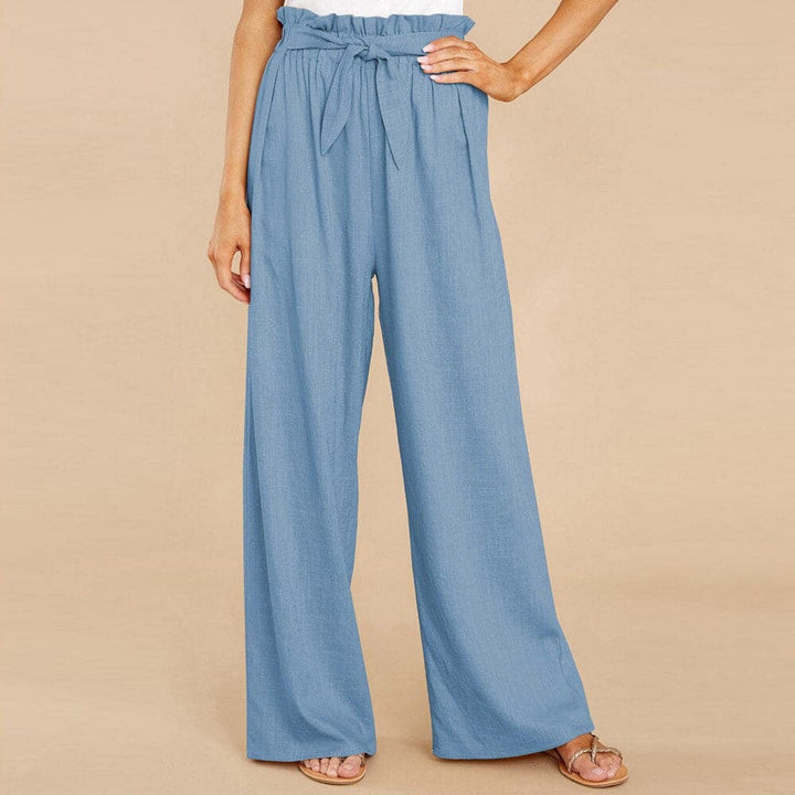 Seraphina | High-Waisted Tie-Belt Wide Leg Pants