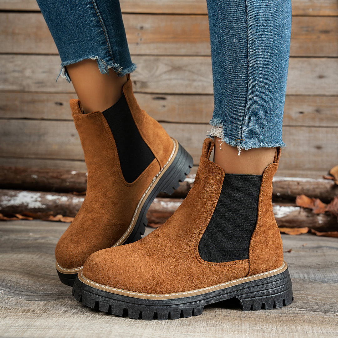 Katherine | Stivaletti alla caviglia Chelsea con plateau, eleganti e moderni