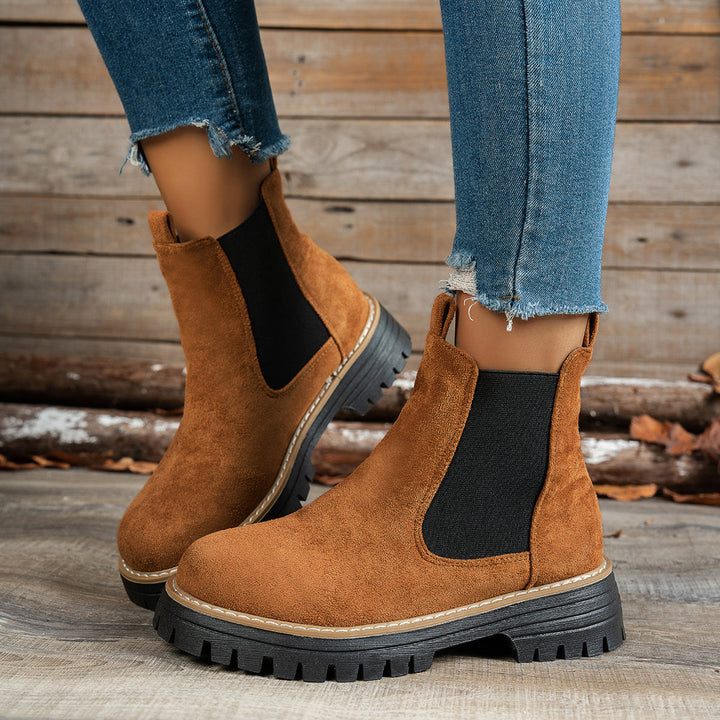 Katherine | Stivaletti alla caviglia Chelsea con plateau, eleganti e moderni
