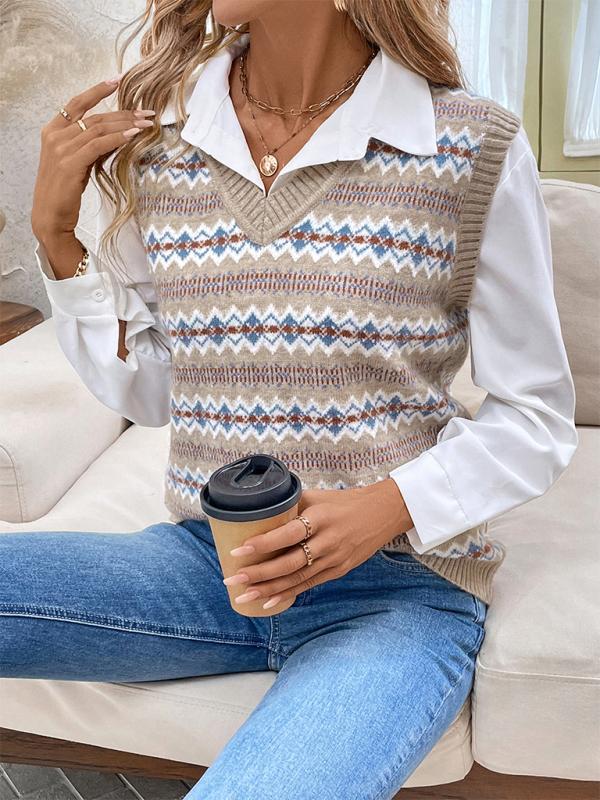 Sienna | Intricate Artisan Jacquard Knit Vest