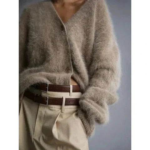 Hannah | Soft And Cozy V-Neck Knit Cardigan