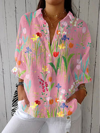 Audrey | Chic and Lightweight Floral V-Neck Blouse