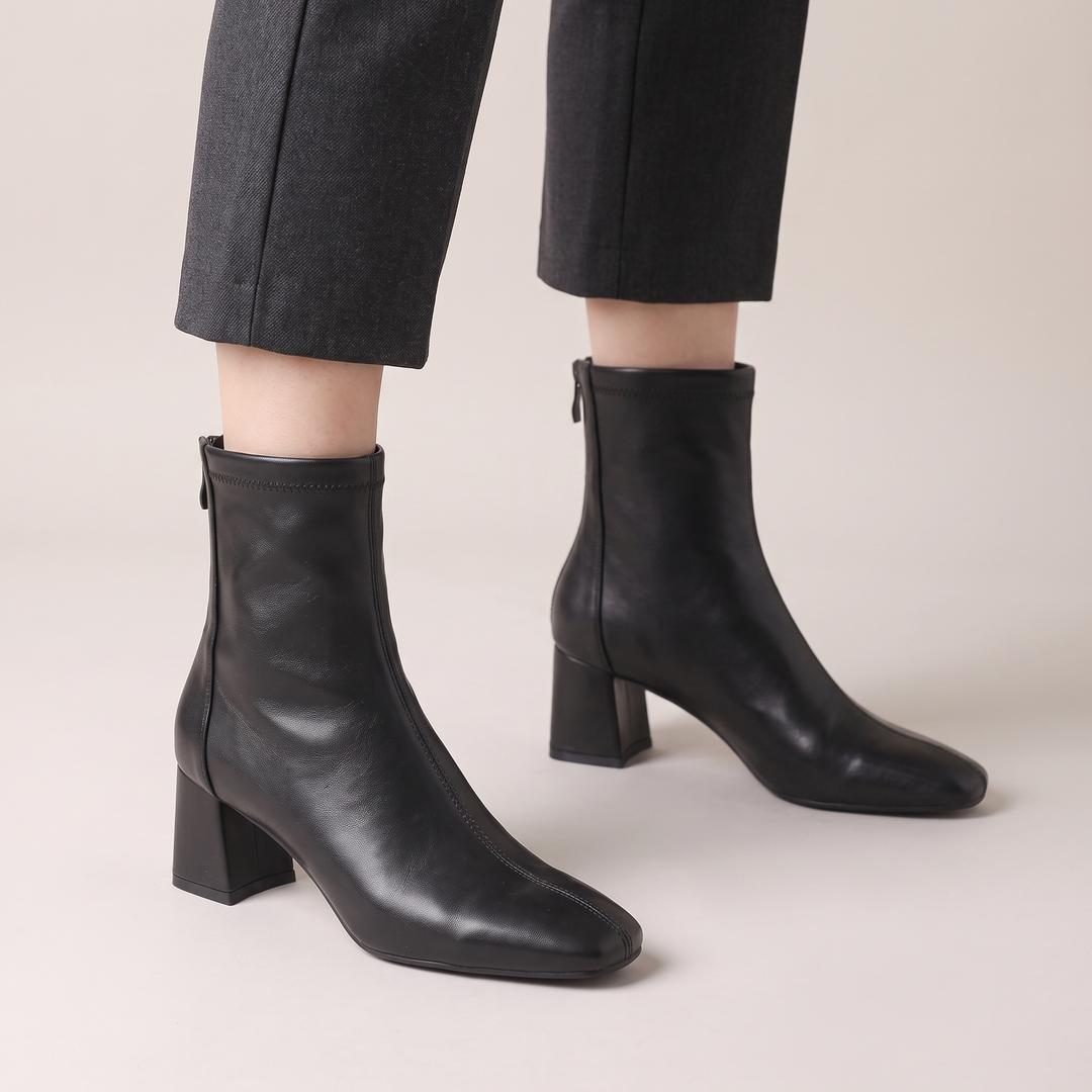 Rosalie | Leather Boots – Elegant Ankle Style for Women