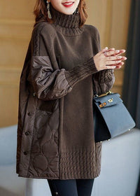 Sophie | Modern And Cozy Patchwork Turtleneck Pullover