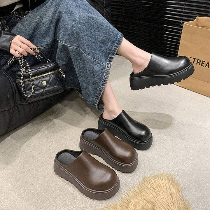 Maya | Chic Synthetic Leather High-Platform Clogs