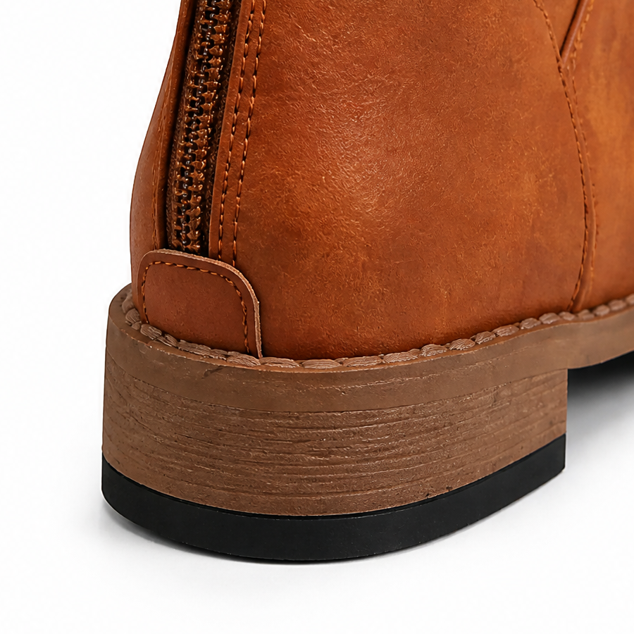 Calvera | Mid-Calf Combat Boots – Adjustable Wrap Laces for Women