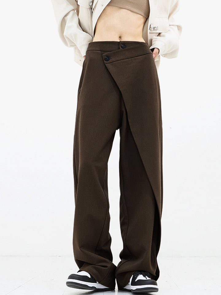 Sophia | Edgy And Stylish Asymmetrical Wide Leg Baggy Pants