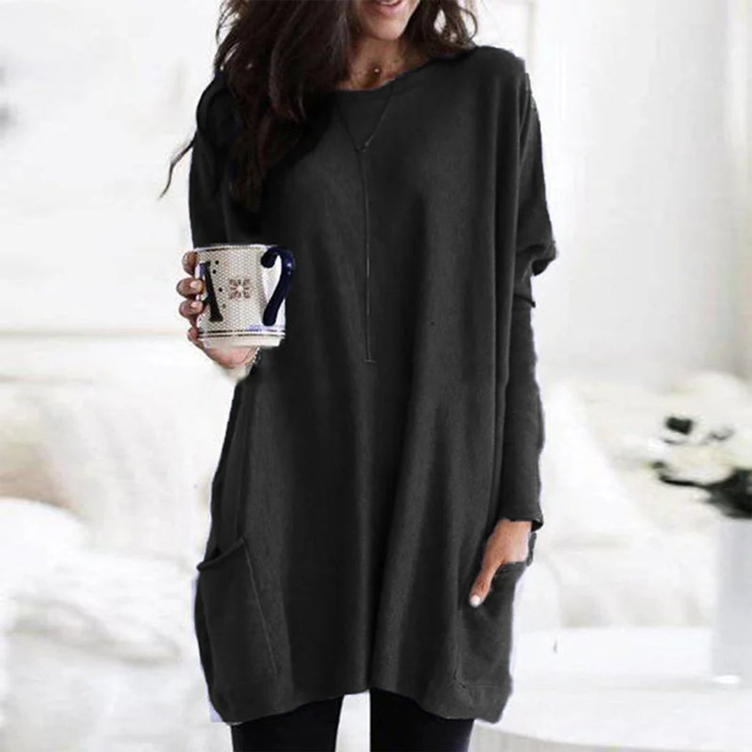 Freya | Oversized Long Sleeve Tunic with Pockets