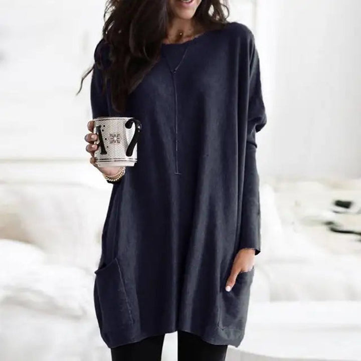 Evelyn | Cozy And Stylish Oversized Pocket Tunic Sweater