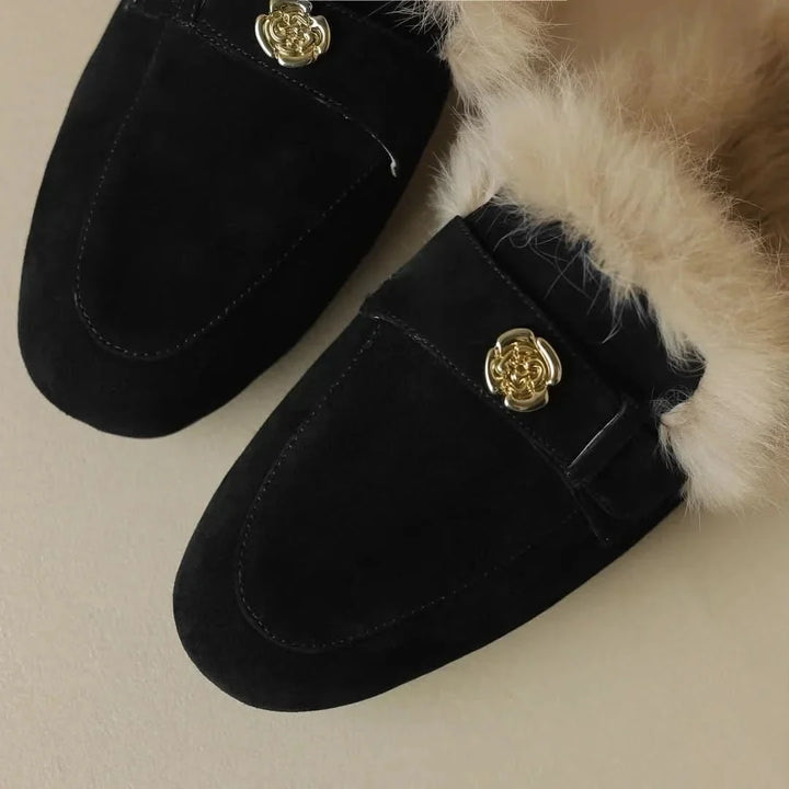 Velora | Shearling Mules – Luxurious Soft Comfort for Women