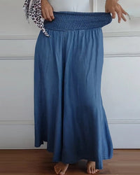 Amelia | Classic And Breathable Pure Cotton Wide Leg Pants