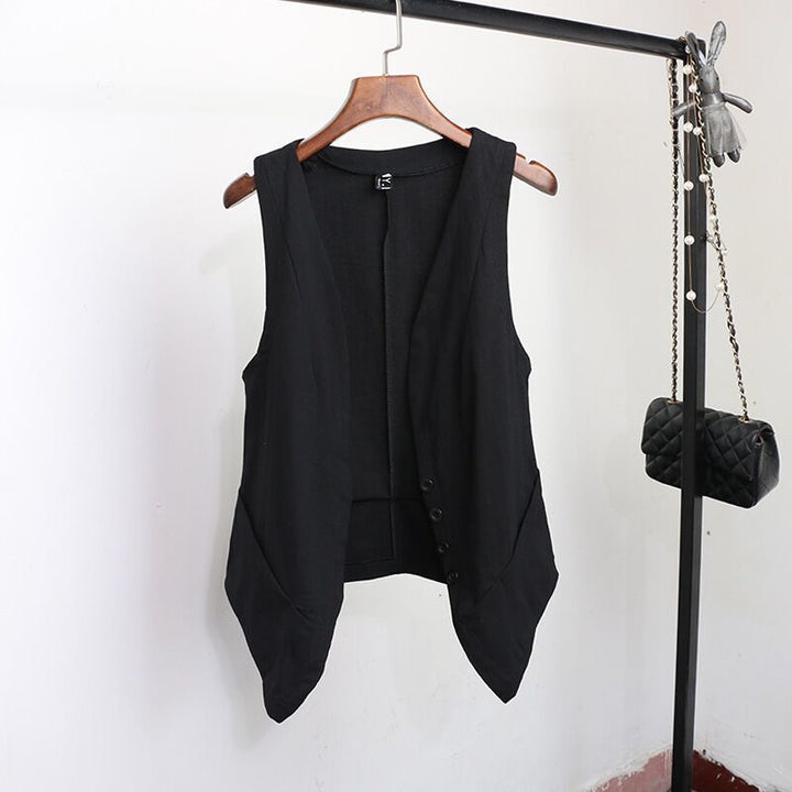 Mia | Chic Lightweight Asymmetrical Linen Vest