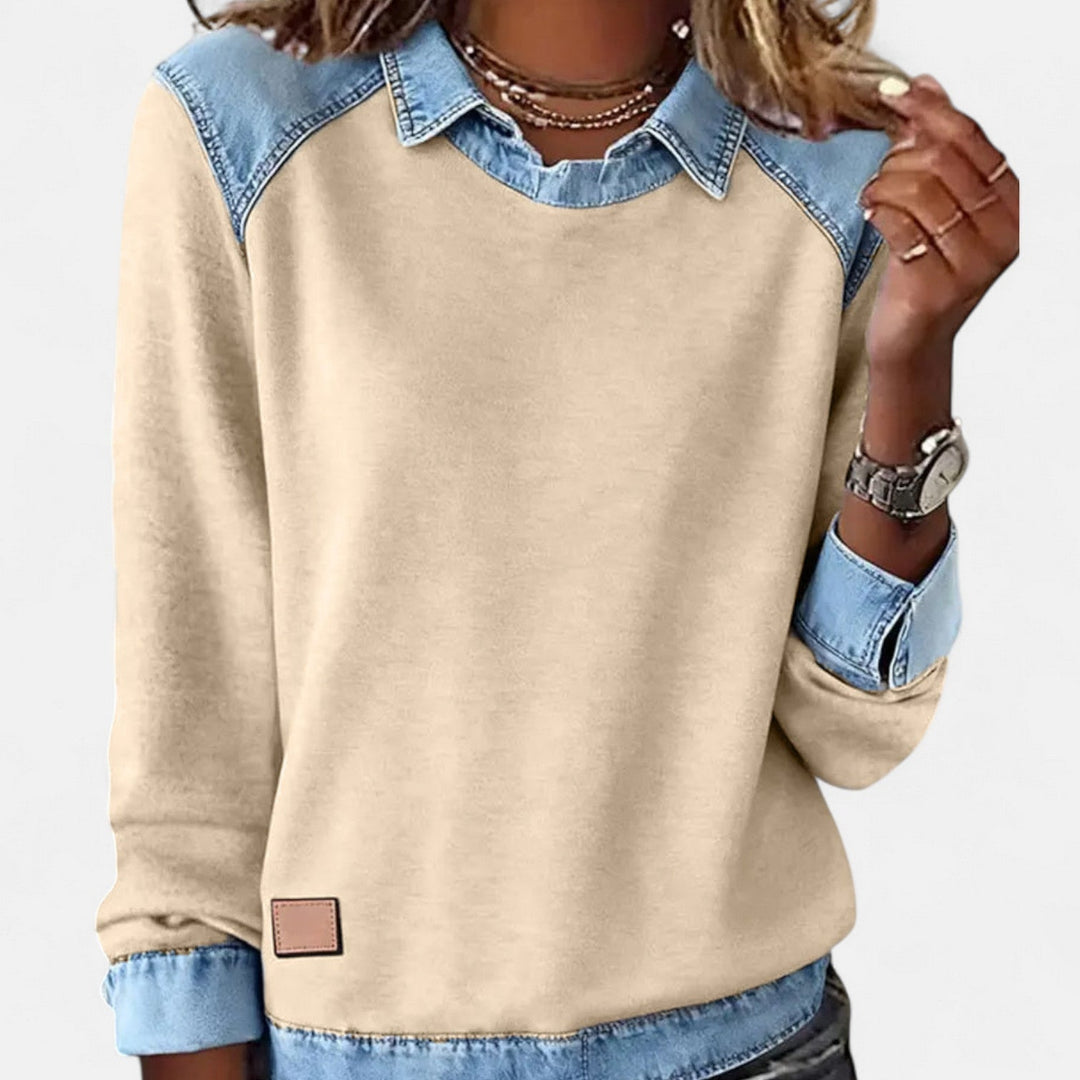 Gemma | Modern And Comfortable Long-Sleeve Knit Sweatshirt