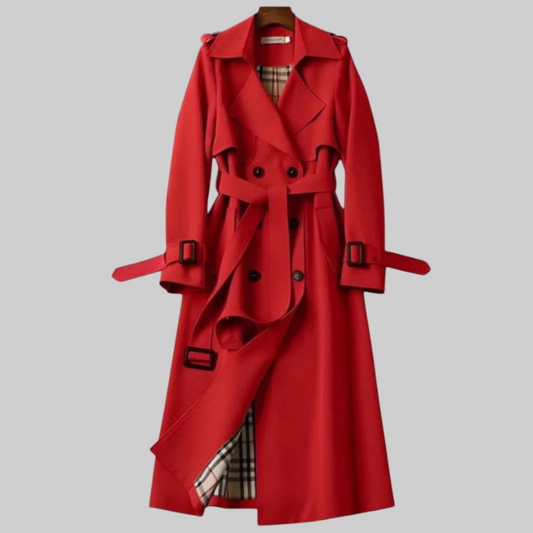 Madison | Elegant Long Belted Trench Coat