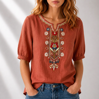 Fiona | Relaxed and Versatile Floral Embroidered Blouse