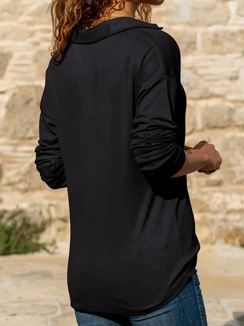 Scarlett | Chic And Casual Ribbed Half-Zip Sweatshirt