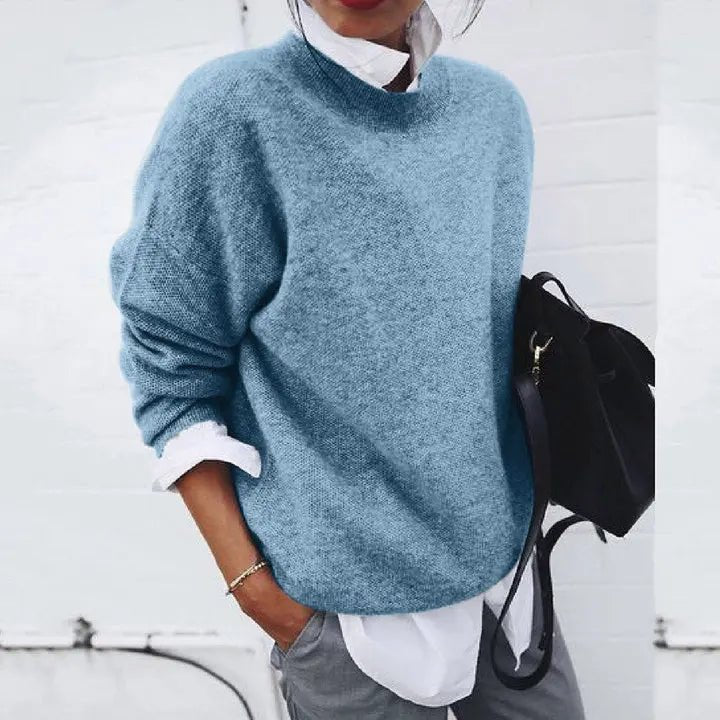 Amelia | Relaxed Cashmere Blend Crew Neck Sweater