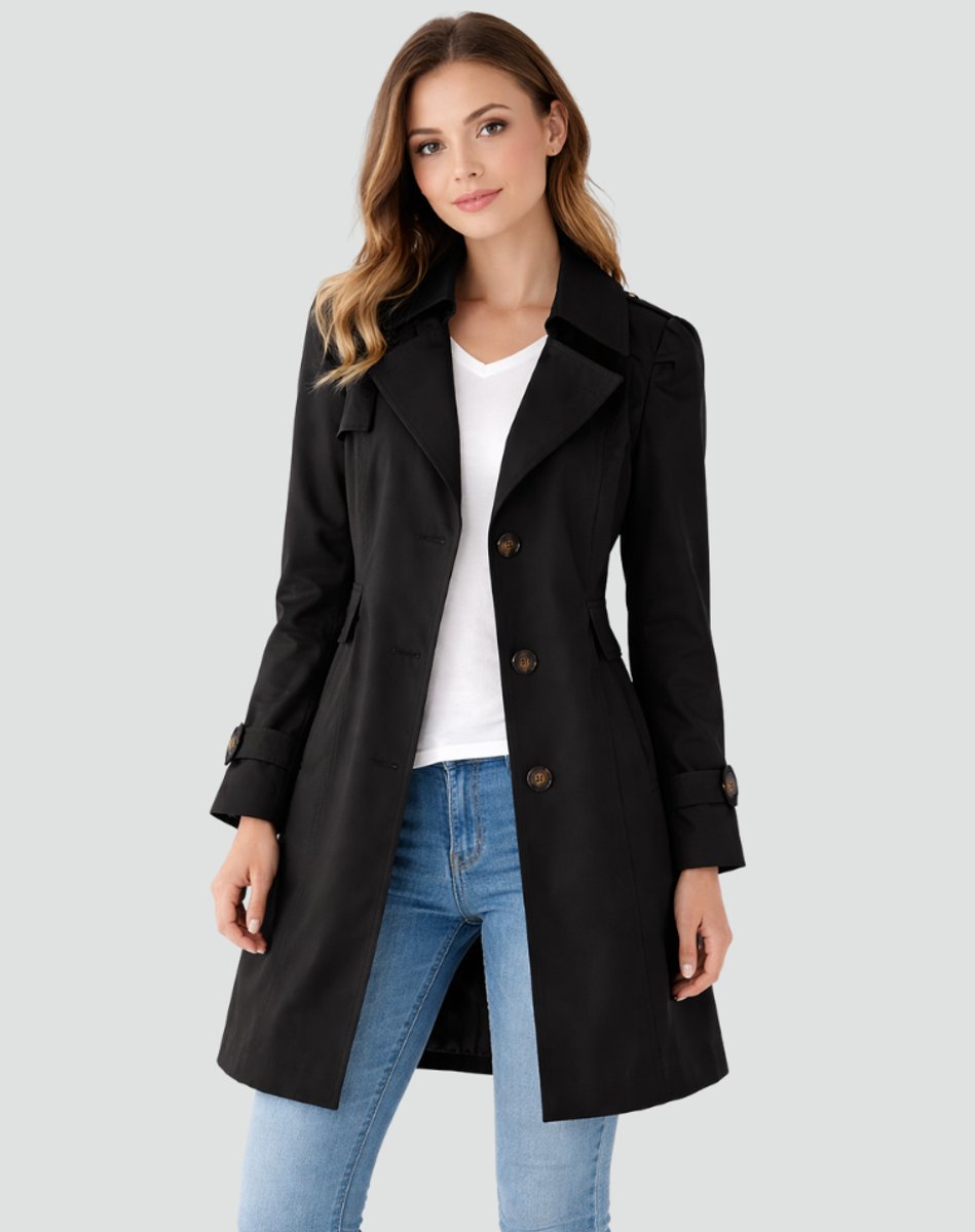 Evelyn | Timeless Tailored Mid-Length Trench Coat