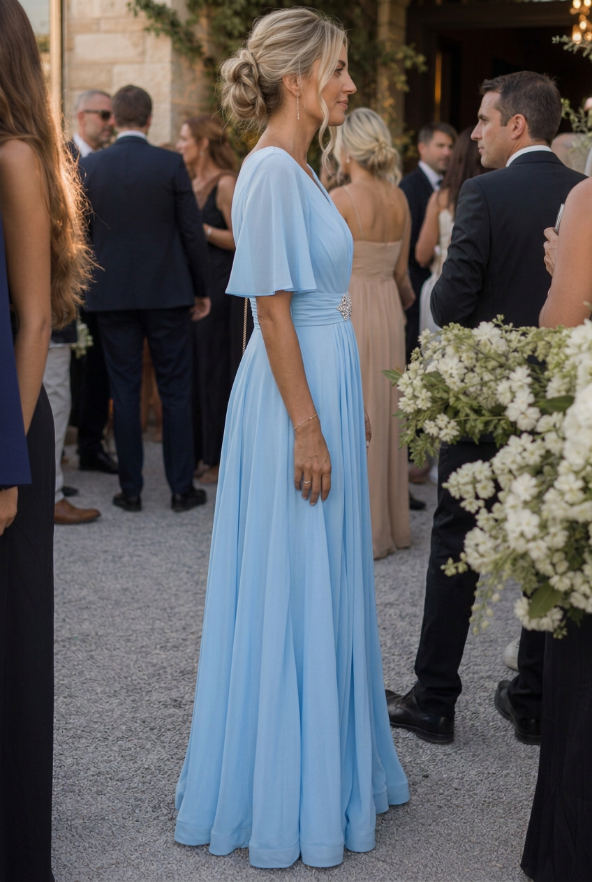 Orelia | Maxi Dress – Embellished V Neck Style for Women