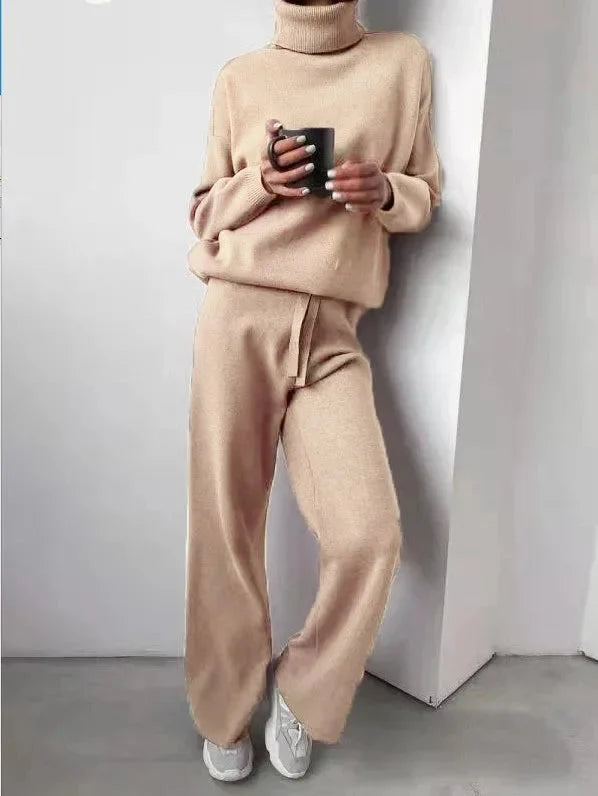 Nora | Refined And Cozy Turtleneck Knitted Two Piece Set