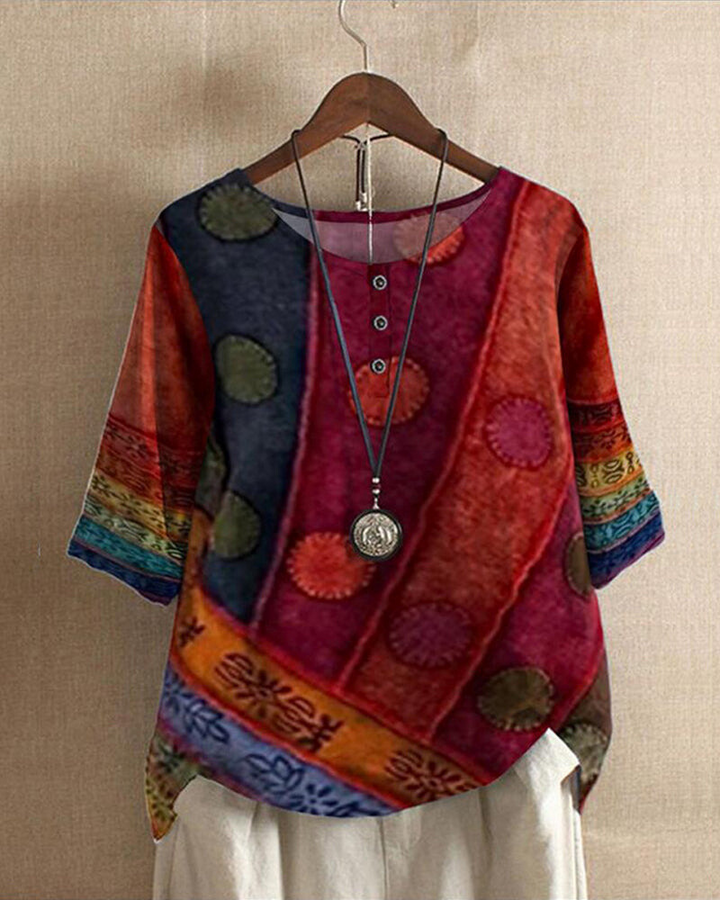 Jessika | Bohemian Cotton Blend Tunic Top