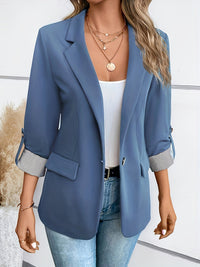 Clara | Blazer casual a un bottone con maniche arrotolabili
