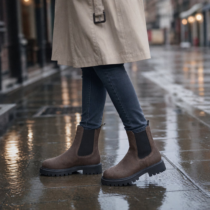 Traqora | Chelsea Boots – Wide-Fit Stretch-Panel Style