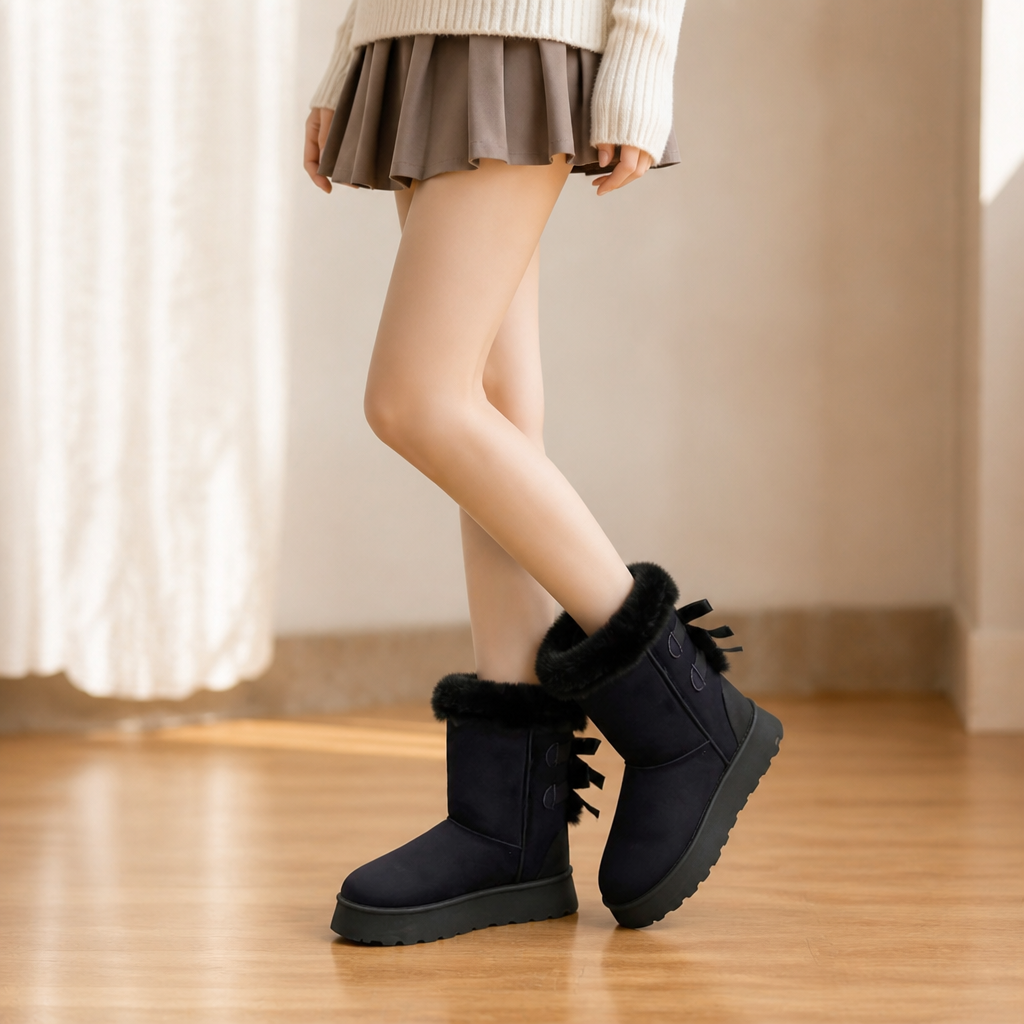 Bowelle | Plush-Lined Platform Winter Boots for Women