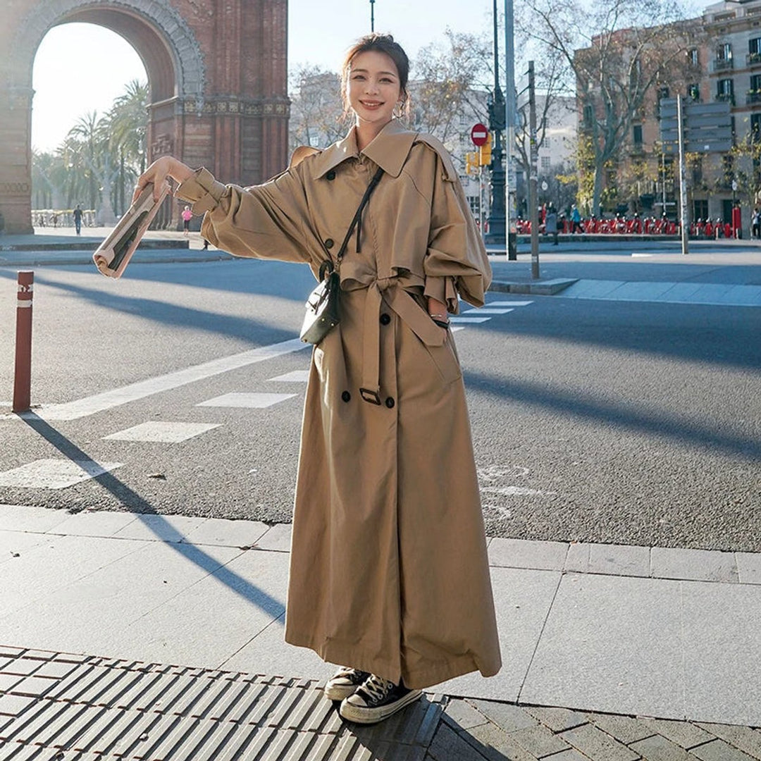Erin | Oversized Double-Breasted Maxi Trench Coat