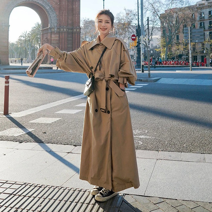 Erin | Oversized Double-Breasted Maxi Trench Coat