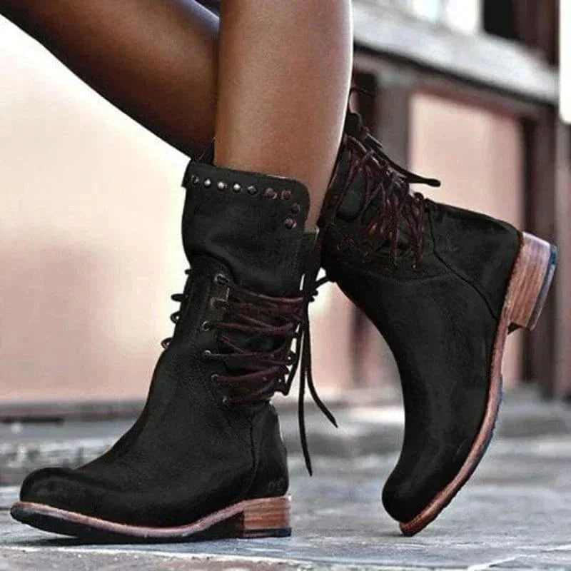 Avery | Western-Inspired Lace-Up Ankle Boots With Everyday Comfort