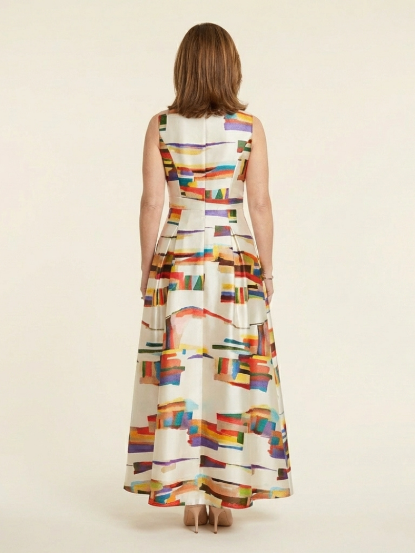 Valeria | Pleated Maxi Dress for Women with Sleeveless Design