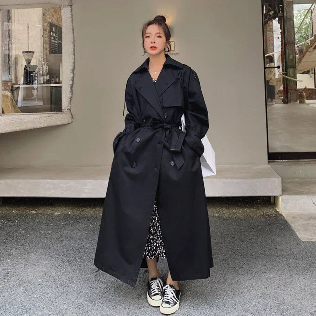 Erin | Oversized Double-Breasted Maxi Trench Coat
