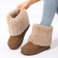 Freya | Cozy and Comfortable Faux Fur Suede Snow Boots