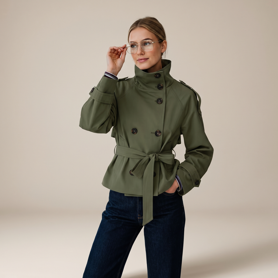 Evelyn | Belted Trench Coat – Timeless Style for Women