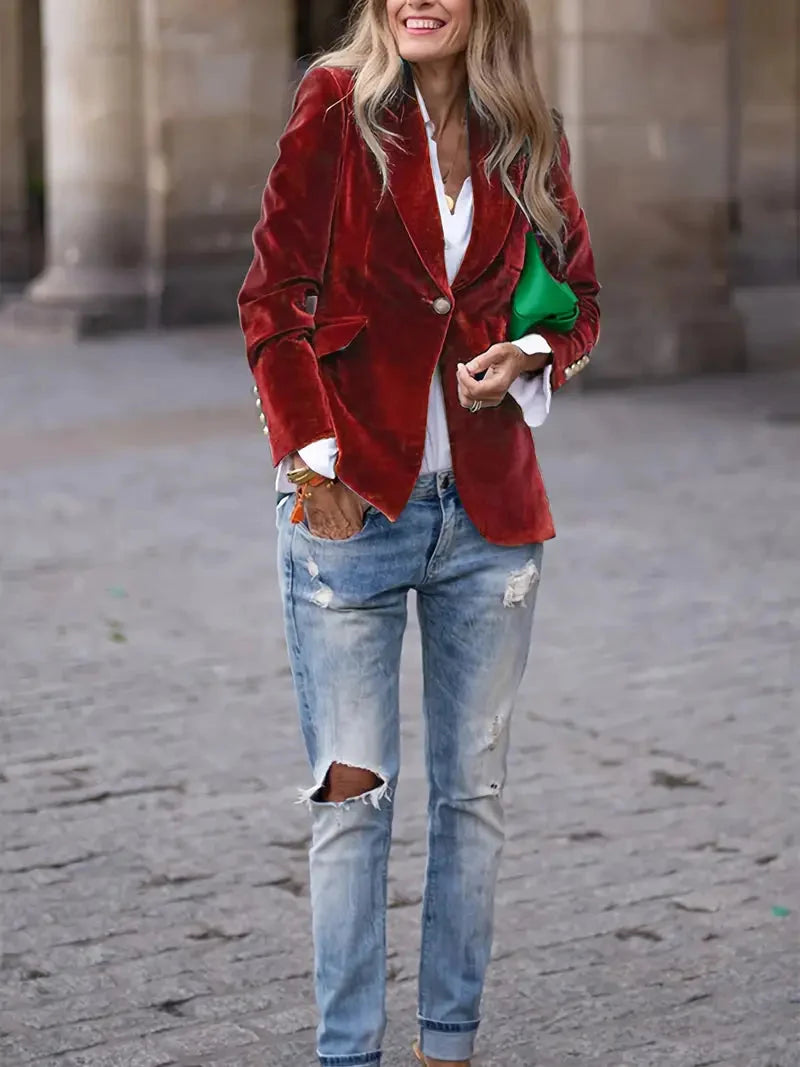 Camilla | Luxurious Plush Velvet Evening Blazer
