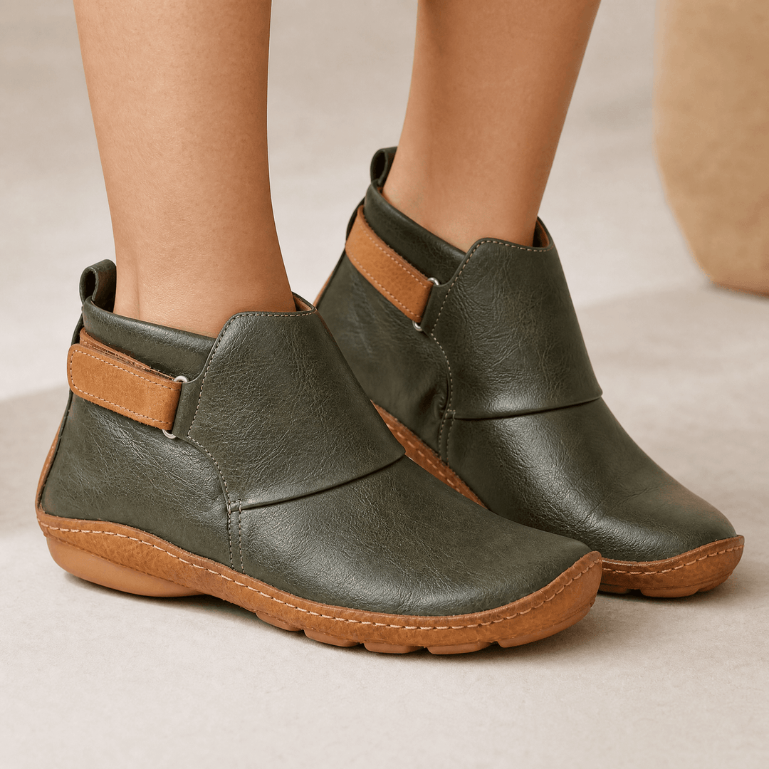 Solena | Ankle Boots – Adjustable Design for Women