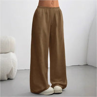 Hazel | Relaxed Wide-Leg Cotton Blend Jogger Pants
