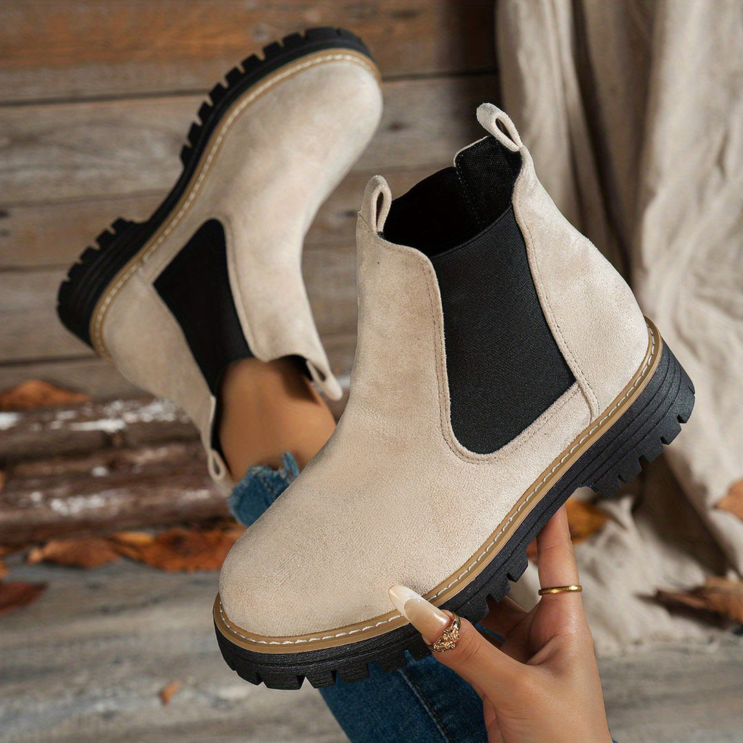 Katherine | Stivaletti alla caviglia Chelsea con plateau, eleganti e moderni